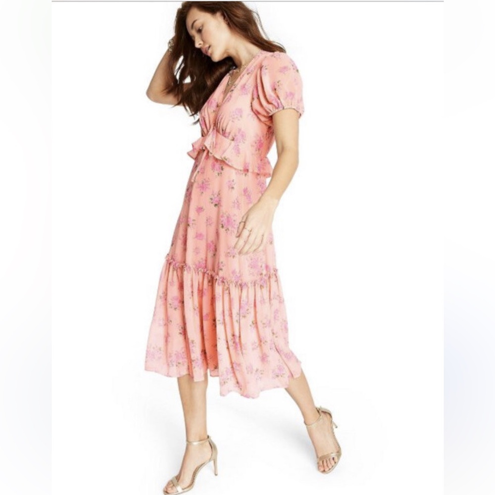 NWT Love Shack Fancy  Fleur Pink Floral Dress Women's Size 4 - Picture 9 of 16